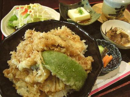 穴子天丼定食