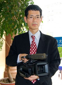 大連を交流訪問したテレビせとうちの武田昌二さん