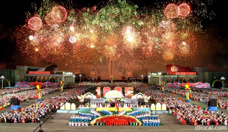 金日成広場での花火大会