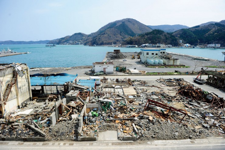 被災した宮城県を写した黄さんの「永遠的緬懐」