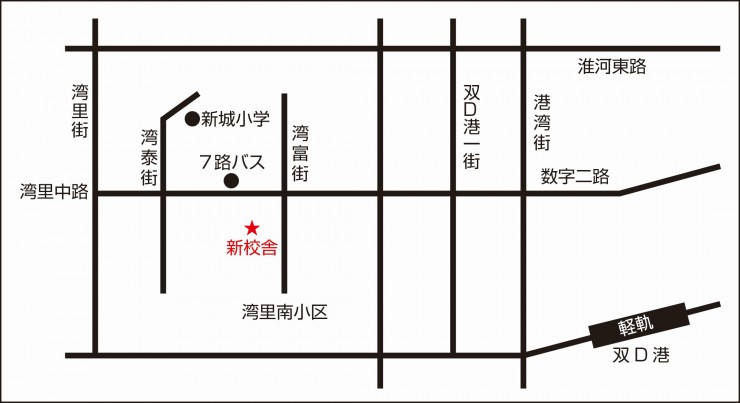 新校舎周辺の地図