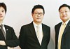 講師を務める趙万利弁護士、小林公亮総経理、李綱弁護士（左から）